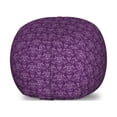 thumbnail image 1 of Eggplant Storage Toy Bag Chair, Damask Pattern with Symmetrical Abstract Leaves and Swirls Forming Unified Look, Stuffed Animal Organizer Washable Bag, Small Size, Purple Lilac, by Ambesonne, 1 of 3