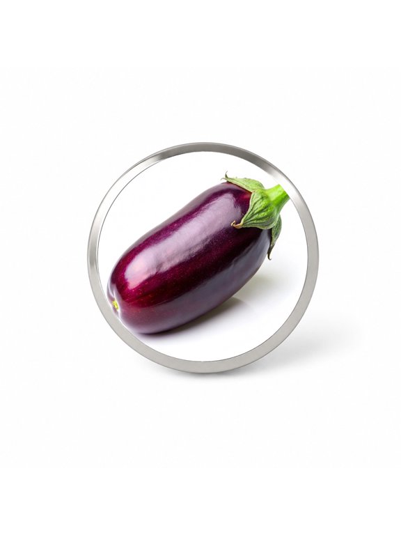 Eggplant Vegetable Photo Backpack Hat Novelty Lapel Pin
