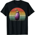 thumbnail image 1 of Eggplant Vegetable Retro Style Distressed Vintage Eggplant T-Shirt, 1 of 4