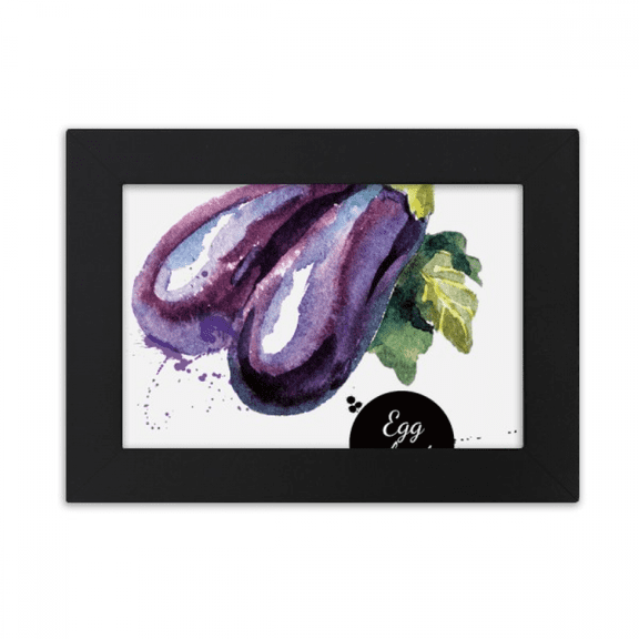 Eggplant Vegetable Tasty Healthy Watercolor Desktop Photo Frame Ornaments Picture Art Painting