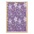 thumbnail image 1 of Eggplant Wall Art with Frame, Lilacs with Leaves Sticking out of Them in Soothing Purple Background, Printed Fabric Poster for Bathroom Living Room Dorms, 23" x 35", Purple White, by Ambesonne, 1 of 2