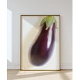 thumbnail image 1 of Eggplant Wall Art, Purple Vegetable Print, Kitchen Still Life Home Decor #2319, Stretched Canvas Size 8x12, 1 of 4
