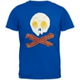 thumbnail image 1 of Eggs And Bacon Skull And Cross Bones Blue Youth T-Shirt - Youth Medium, 1 of 1