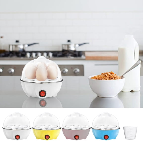 Eggs Cooker, Multifunctional Steamer, 1-7 Egg Capacity, Quickly Heat Milk, Automatic Shutoff, Dry Burn Protection, Large Capacity, 15X15X15cm