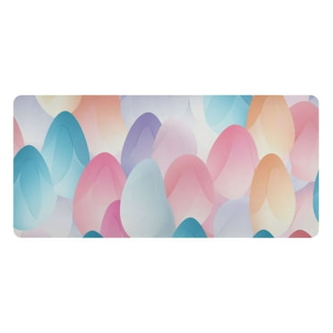 Eggs Easter Desk Mats Large Mouse Pad Long Keyboard Computer Rubber Base Non-Slip Mats Accessories Decor for Office Home 16.5"x35.4"