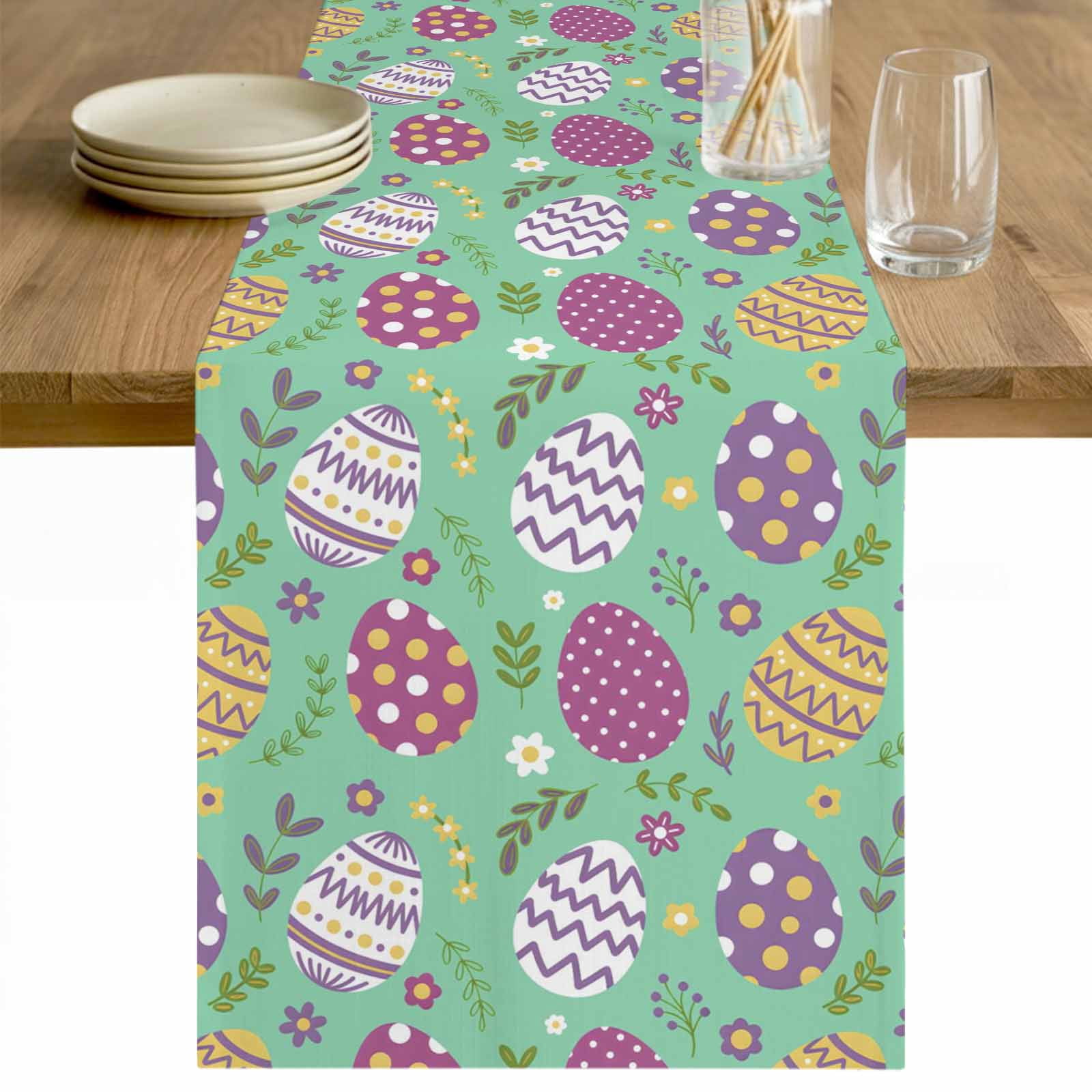 Eggs Easter Table Runner 108 Inches Long Farmhouse Dress Scarves ...