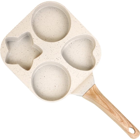 Eggs Frying Pan 4 Holes Egg Small Frying Pan Heart Star Shaped Frying Pan Steak Burger Pot Vegetable Frying Pan for Breakfast