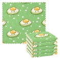 thumbnail image 1 of Eggs Green Stars Pattern Dish Towels 6 Pack Kitchen Cleaning Dish Cloths Absorbent Reuseable Cleaning Cloths 11'' x 11'', 1 of 9