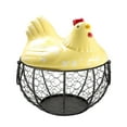 Eggs Holder Organizer Storage Ceramic Fruit Container Kitchen Hen Cloth