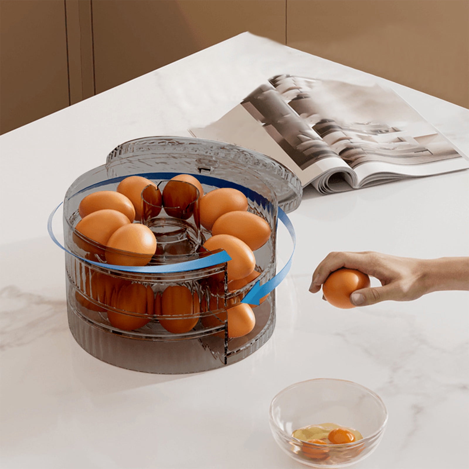 Eggs Holders For Fridge Automatic Eggs Rolling Rack 20 Eggs Storage