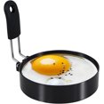 thumbnail image 1 of Eggs Rings, 4 Pack Stainless Steel Egg Cooking Rings, Stainless Steel Omelet Ring with Silicone Insulated Handle Pancake Mold for frying Eggs and Omelet, 1 of 5