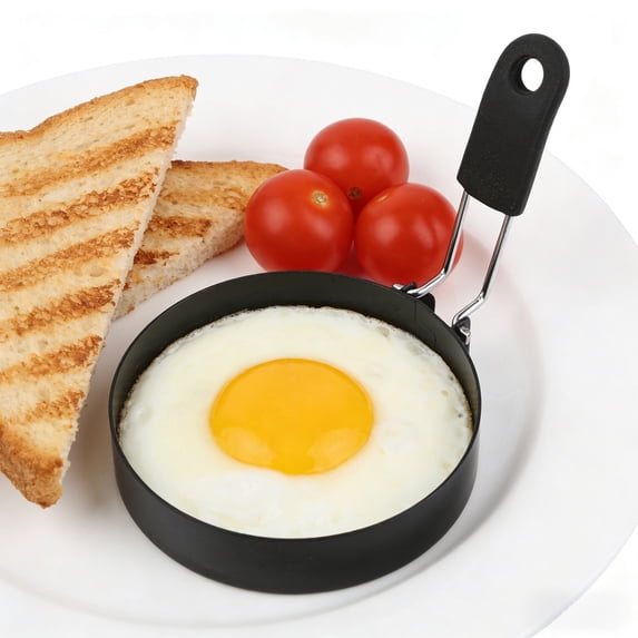 Eggs Rings, Stainless Steel Egg Cooking Rings, Heavy Duty Pancake Mold for Frying Eggs, Omelet and Muffins, Non-stick Fried Egg Mold Ring, 1 Pcs, 3.58x3.58"