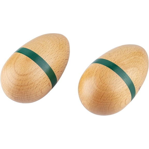 Eggs Shakers, Profession Wooden Egg Maracas Shakers For Adults, Hand Percussion Instrument for Musical Education Party Classroom Prizes (Natural Big)