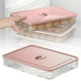 thumbnail image 1 of Eggs Tray Large Capacity Egg Holder With Lid Egg Container For Refrigerator 24 Eggs Storage Containers Reusable And Storage For Keep Fresh Fridge Organizer For Home Use, B, 1 of 5