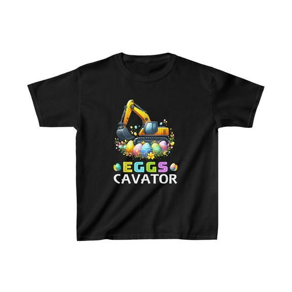 Eggscavator Easter Egg Hunt Construction Trucks Toddler Boys T Shirts for Boys