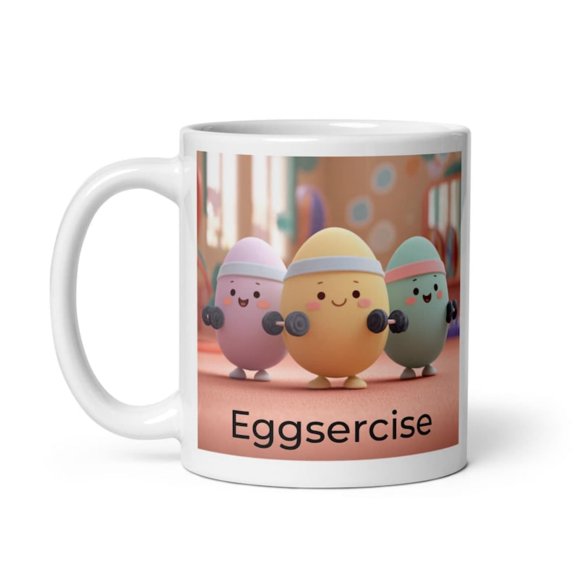 Eggsercise Funny Egg Mug