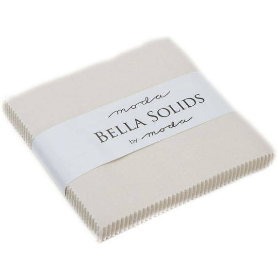 Eggshell White Moda Bella Solids Charm Pack by Moda Fabrics; 42-5" Quilt Squares