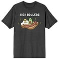thumbnail image 1 of Eggspensive Eggs High Rollers Egg, Avocado, Bacon, Toast Men's Charcoal Heather Short Sleeve Tee 
-Small, 1 of 4