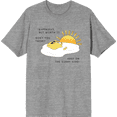 thumbnail image 1 of "Eggspensive Eggs - Keep On The Sunny Side" Adult Heather Gray Crew Neck Short Sleeve Tee-Medium, 1 of 2