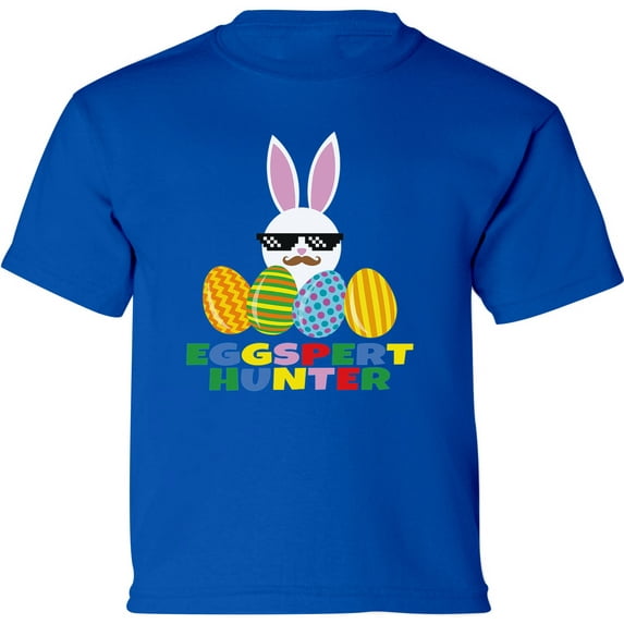 Eggspert Hunter Bunny Graphic Shirt - Happy Easter Day Toddler Tees for Kids - Outfit Toddler Boys Girls T-Shirt Gifts