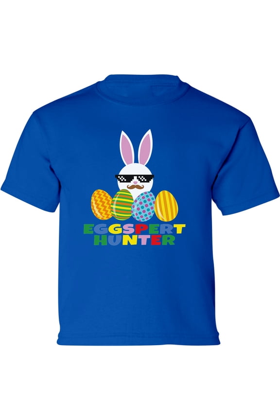 Eggspert Hunter Bunny Graphic Shirt - Happy Easter Day Toddler Tees for Kids - Outfit Toddler Boys Girls T-Shirt Gifts