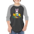 thumbnail image 1 of Eggspert Hunter Bunny Graphic Youth Raglan - Happy Easter Day Tshirt for Kids - Christian Shirt Gifts, 1 of 2