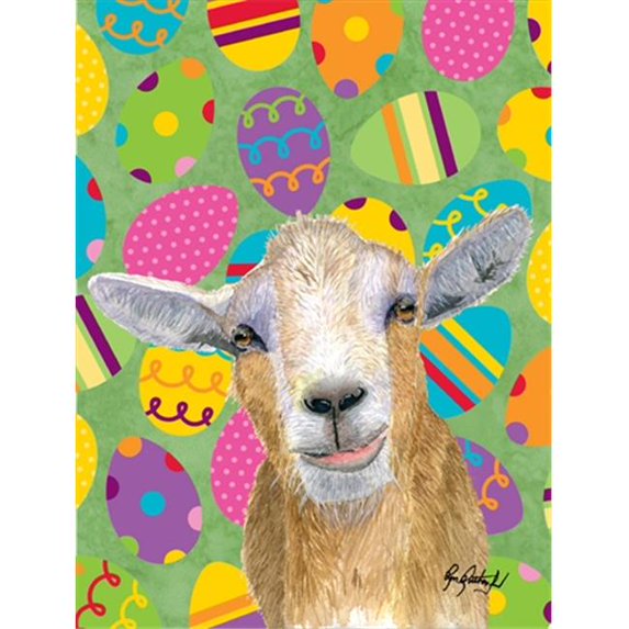Eggtravaganza Goat Easter Flag Garden Size