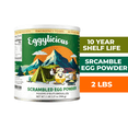 thumbnail image 1 of Eggylicious 10 Year Shelf Life Scrambled Egg Powder – 2 lb Dehydrated Powdered Eggs for Emergency Food Supply, Camping & Breakfast | Instant Eggs for High Protein Meals, 1 of 5