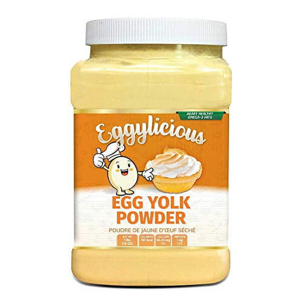 GREEN HEIGHTS Eggylicious Egg Yolk Powder, Dried Natural Protein Powder, Made from Fresh Eggs, Pasteurized 1lbs (16oz)