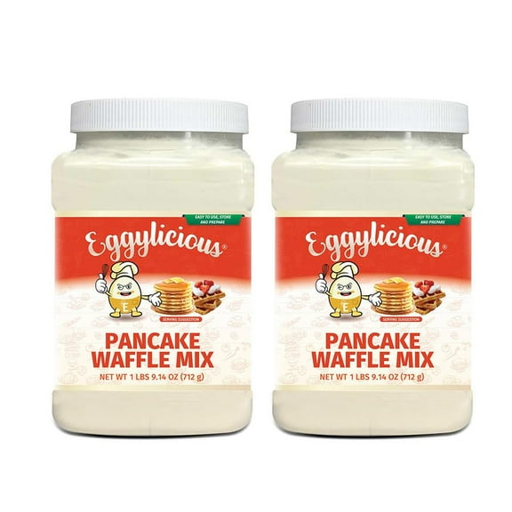 Eggylicious - PACK of 2 - Pancake/Waffle Mix Made w/Premium Ingredients Classic Recipe Delicious Breakfast Loved by Kids & Adults Free of Preservatives or Colorants 1 lbs