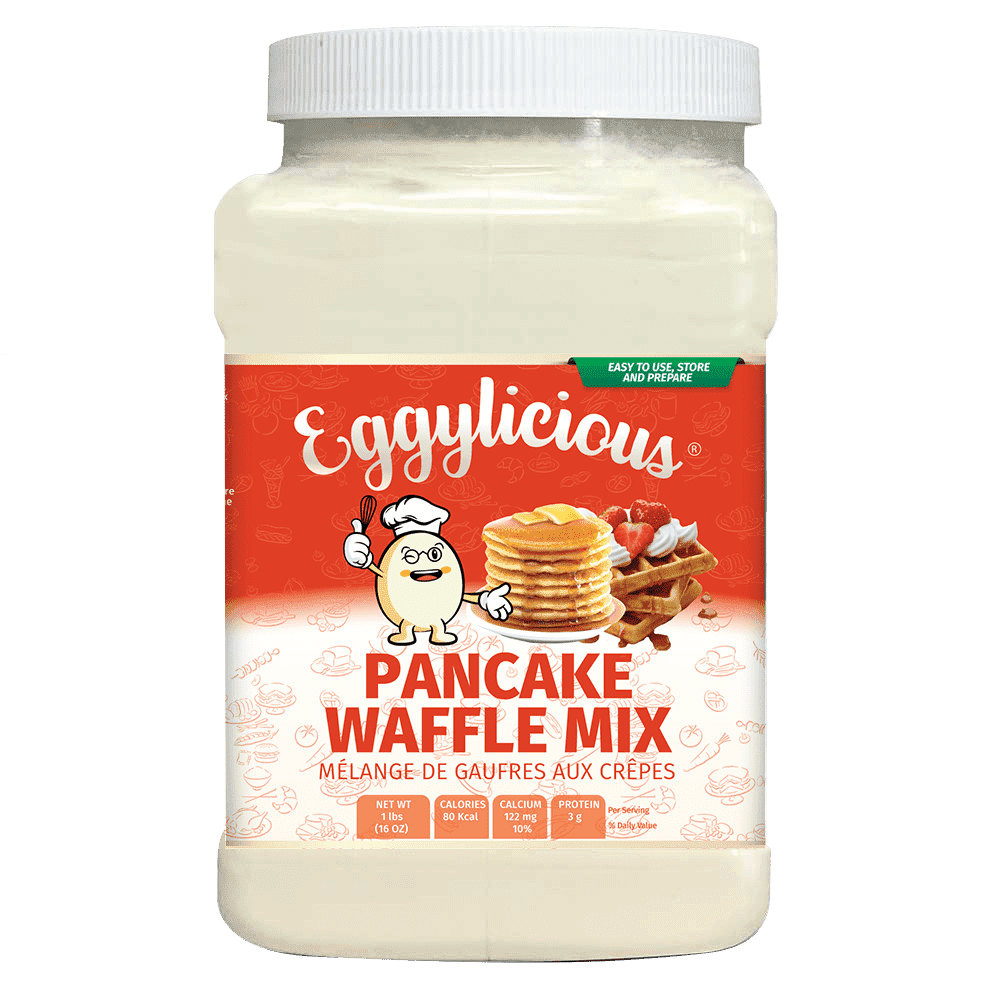 Eggylicious Pancake/Waffle Mix – Made w/ Premium Ingredients – Classic Recipe – Delicious Breakfast – Loved by Kids & Adults – 1 lbs. Easy Store Jar