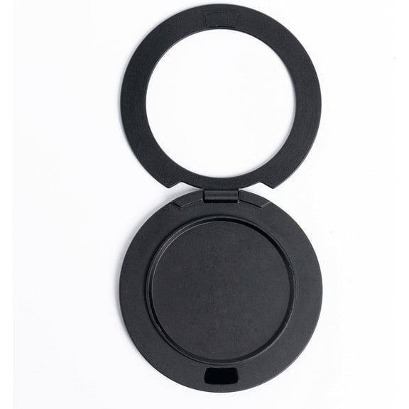 SZSZ R Stand Magnetic Ring Holder for iPhone 12 13 14 15 16 Pro max Series, Ultra-Thin Aluminum Compatible with MagSafe Cases, Removable Grip Base for PopSocket Stand (Matte Black)
