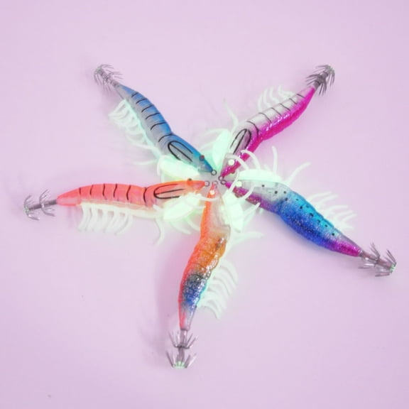 Egi Lure Luminous 1Pcs Calamar Cuttlefish Lure Plastic Squid 120Mm 24.82G Accessories Jigging Octopus Practical Pink Fangkenuo