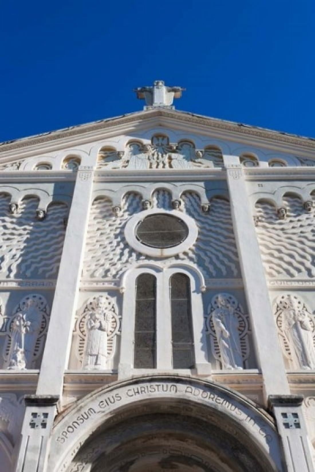 Eglise Sacre Coeur church Ajaccio Corsica France Canvas Art - Walter Bibikow DanitaDelimont (24 x 36)