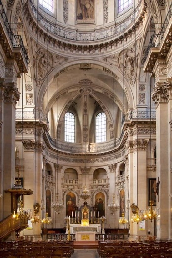 Eglise Saint Paul in the Marais District Canvas Art - Brian Jannsen DanitaDelimont (24 x 36)