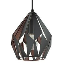Eglo 202034A Carlton 3 1 Light 7-1/4" Wide Mini Pendant - Black