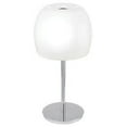 thumbnail image 1 of Eglo 2x60w Table Lamp W/ Chrome Finish & Glossy White Glass Shade - 90125A, 1 of 2