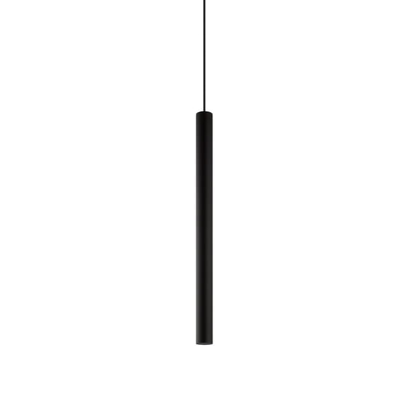 62542A-Eglo Lighting-Tortoreto - 1-Light Led Single Tube Pendant Matte Black Finish