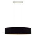 thumbnail image 1 of 31616A-Eglo Lighting-Maserlo - Two Light Drum Pendant-Satin Nickel Finish-Black/Gold Shade Color, 1 of 1