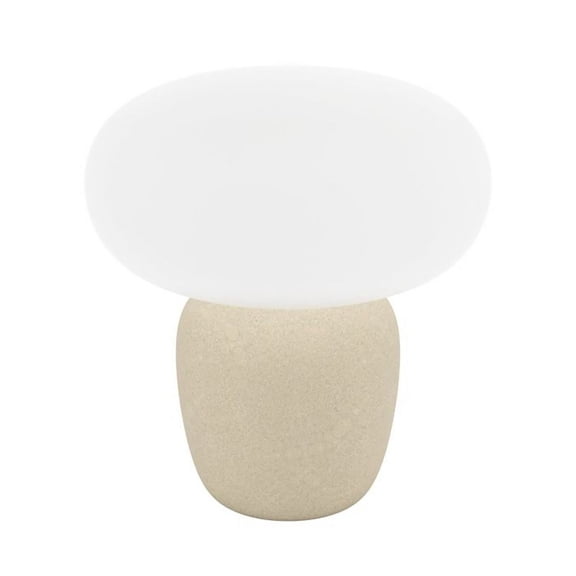 Eglo Lighting - Cahuama - 1-Light Table Lamp - Light Brown Base - White Opal