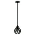 thumbnail image 1 of Eglo Lighting - Carlton 3 - One Light Geometric Pendant-Matte Black/Silver, 1 of 2