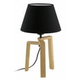 thumbnail image 1 of Eglo Lighting - Chietino - 1-Light Table Lamp-Natural Wood Finish-Black  Shade, 1 of 6