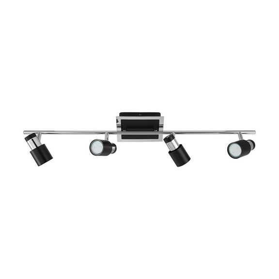 Eglo Lighting - Davida-2 - 4-Light Track Light - Matte Black Chrome Finish -