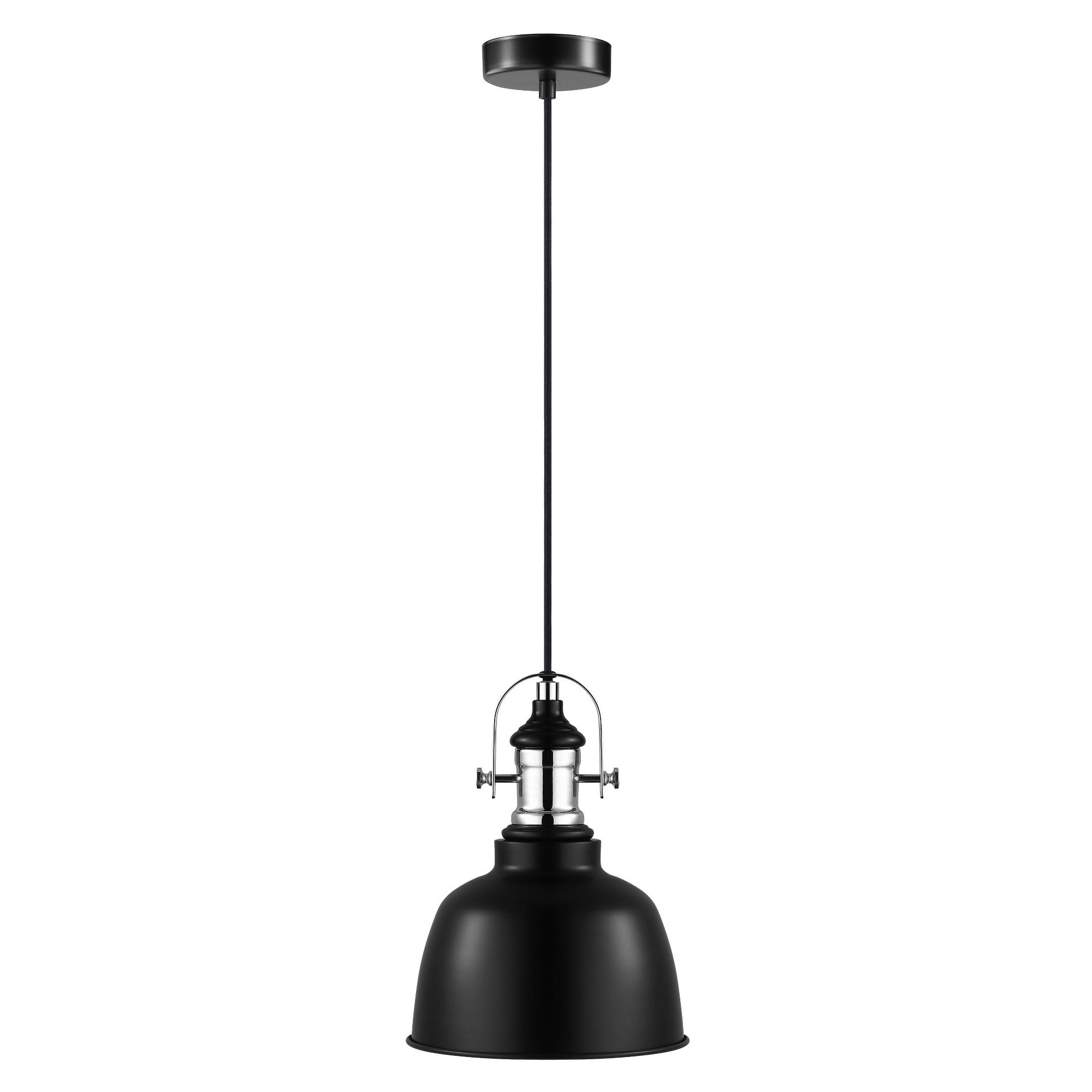 Gilwell Matte Black & Chrome Mini LED Pendant Light