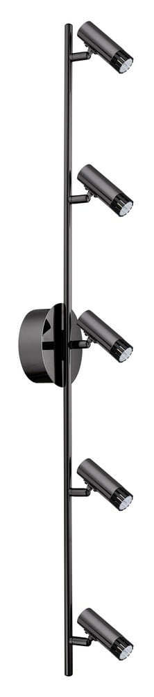 Lianello Black Chrome 5-Light Adjustable LED Track Light