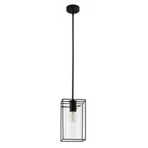 205296A-Eglo Lighting-Loncino 1 - 1 Light Pendant In Contemporary Style-10.13 Inches Tall and 5.88 Inches Wide-Structured Black Finish