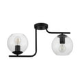 thumbnail image 1 of 204338A-Eglo Lighting-Marojales - 2-Light Semi Flush - Black Finish - Clear Glass Shade, 1 of 1
