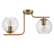 204336A Eglo Lighting Marojales - Two Light Flush Mount-Brushed Gold Finish