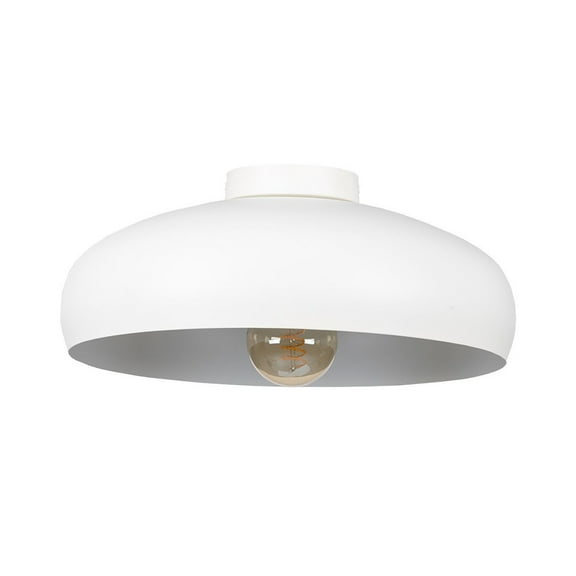 206013A-Eglo Lighting-Mogano - 1 Light Flush Mount-5.78 Inches Tall and 15.75 Inches Wide-White Finish