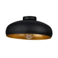thumbnail image 1 of 206014A-Eglo Lighting-Mogano - 1 Light Flush Mount-5.78 Inches Tall and 15.75 Inches Wide-Black/Gold Leaf Finish, 1 of 1
